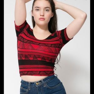 American apparel scoop neck crop top